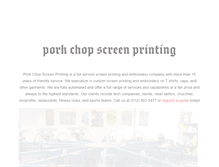 Tablet Screenshot of porkchopscreenprinting.com